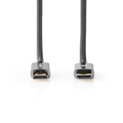 High Speed HDMI-kabel met Ethernet | HDMI-connector - HDMI-Connector | Gun Metal Grey | Gevlochten Kabel