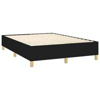 Boxspring met matras stof zwart 140x190 cm - thumbnail