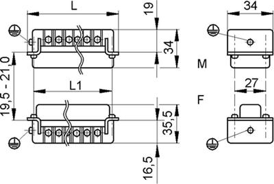 LAPP 10171000 Businzetstuk EPIC® H-BS 6 Totaal aantal polen 6 + PE 1 stuk(s)
