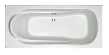 Plieger Spring bad acryl rechthoekig 170x75cm met poten wit 11002010431101