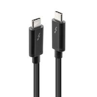 MicroConnect TB3010 Thunderbolt-kabel Thunderbolt 3 USB-C stekker, USB-C stekker 1.00 m Zwart Met USB - thumbnail