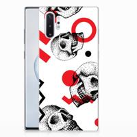 Silicone Back Case Samsung Galaxy Note 10 Plus Skull Red - thumbnail