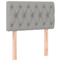 Boxspring met matras stof lichtgrijs 140x200 cm - thumbnail