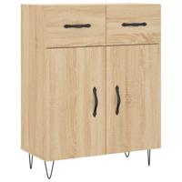 Dressoir 69,5x34x90 cm bewerkt hout sonoma eikenkleurig - thumbnail