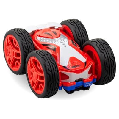 Exost op afstand bestuurbare mini flip NEO stuntauto - rood - 1:34