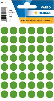 Etiket herma 1855 rond 13mm donkergroen 240st | 10 stuks