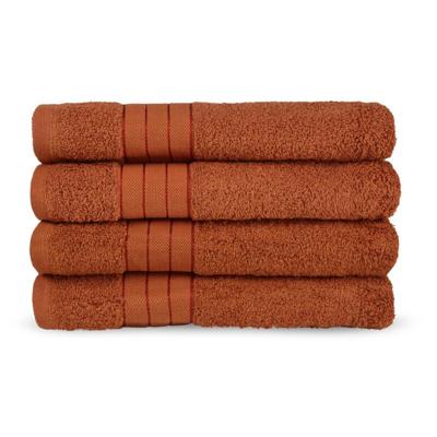Good Morning Handdoeken set van 4 "Uni" - Terra - (50x100 cm) - Katoen Good Morning Handdoeken set van 4 "Uni" - Terra - (50x100 cm) - Katoen