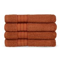 Good Morning Handdoeken set van 4 "Uni" - Terra - (50x100 cm) - Katoen - thumbnail
