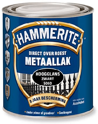 Hammerite Metaallak Direct over Roest Hoogglans - S018 Grijs