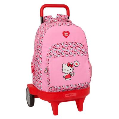Schoolrugzak met Wielen Hello Kitty Roze 33 x 45 x 22 cm