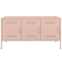 Tv-meubel 100,5x39x50,5 cm staal roze - thumbnail