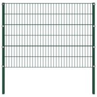 Schuttingpaneel met palen 1,7x1,2 m ijzer groen - thumbnail