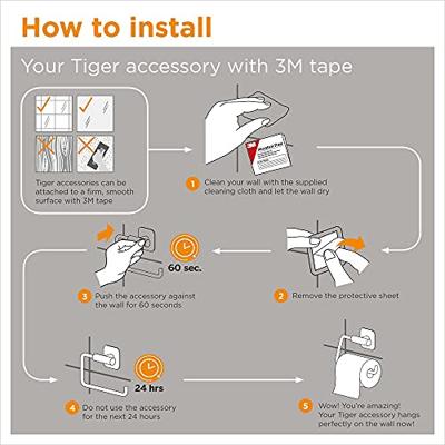 Tiger Colar Handdoekrek 60cm RVS Tiger Colar Handdoekrek 60cm RVS