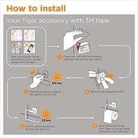 Tiger Colar Handdoekrek 60cm RVS - thumbnail