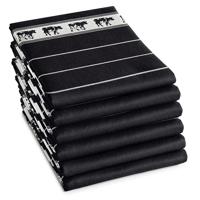 DDDDD theedoek 60x55 cm zw/bon zw/wi - thumbnail