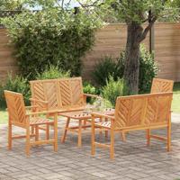 Tuin loungeset 5 pcs Bruin Massief Acaciahout - thumbnail