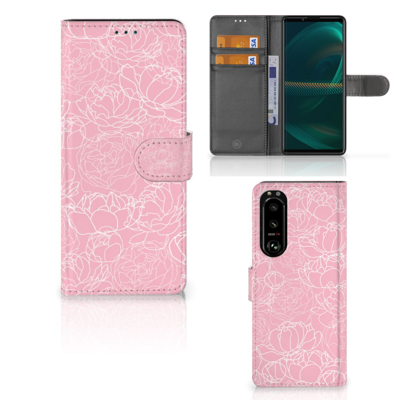 Sony Xperia 5III Hoesje White Flowers Sony Xperia 5III Hoesje White Flowers