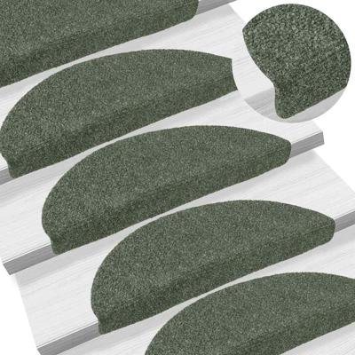 VidaXL Trapmatten zelfklevend 15 st 56x17x3 cm naaldvilt groen