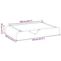 Hondenmand verhoogd 130x80x20 cm textiel en staal zwart - thumbnail