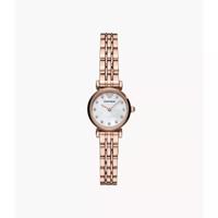 Emporio Armani Rosegoudkleurig stalen dameshorloge met twee wijzers AR11203 - thumbnail