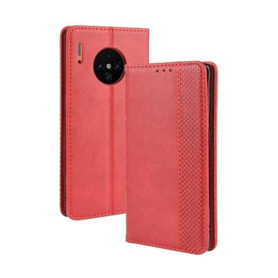 Magnetische Buckle retro Crazy Horse textuur horizontale Flip lederen case voor Huawei mate 30 Pro met houder & kaartsleuven & fotolijstjes (rood)