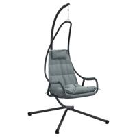 VidaXL Hangende ei-stoel antraciet 94 x 107 x 196,5 cm staal - thumbnail