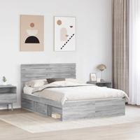 Bedframe Grijs Sonoma 140 x 190 cm Massief grenenhout - thumbnail