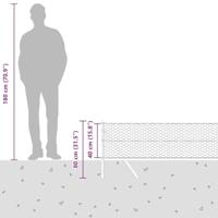 VidaXL Afrasteringspaal zilver 25 x 0,4 m (50 mm gaas) staal - thumbnail