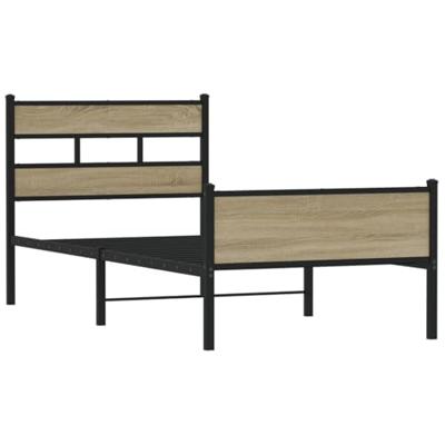 Bedframe zonder matras hout sonoma eikenkleurig 107x200 cm