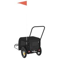 Hondenfietstrailer oxford stof en ijzer zwart - thumbnail
