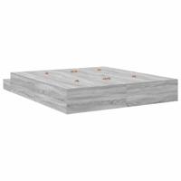 Opbergbedframe Grijs sonoma 236.5 x 200 x 31.5 cm Bewerkt hout - thumbnail