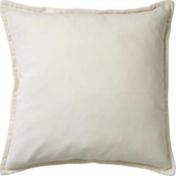 Dutch Decor - CAITH - Kussenhoes 50x50 cm - 100% katoen - velvet - lekker zacht - Snow White - wit