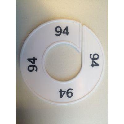 Maatring 9cm wit/zwart 94