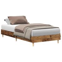 Bedframe zonder matras 100x200 cm spaanplaat bewerkt hout - thumbnail