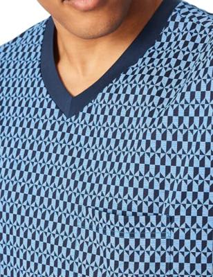 Schiesser Schiesser Heren Pyjama Short blue 181161 56/XXL