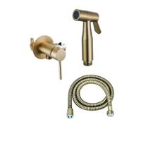 Fortifura Calvi Mengkraan Bidetset - handdouchehouder -100cm doucheslang - bidet handdouche - geborsteld messing SW1236931/SW1212631/SW970018 - thumbnail