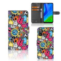 Huawei P Smart 2020 | Wallet Case | met Pasjes | Punk Rock - thumbnail