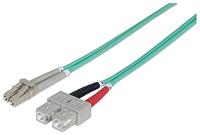 Intellinet 750912 Glasvezel Optische vezel Aansluitkabel 1.00 m Turquoise [1x LC-stekker - 1x SC-stekker] 50/125 µ Multimode OM3 - thumbnail