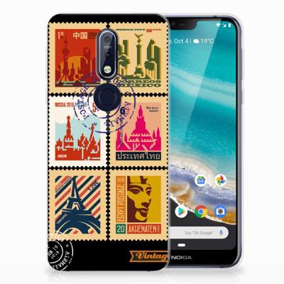 Nokia 7.1 | Silliconen Back Cover | Postzegels