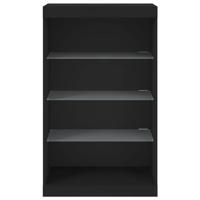 Dressoir met LED-verlichting 60,5x37x100 cm zwart - thumbnail