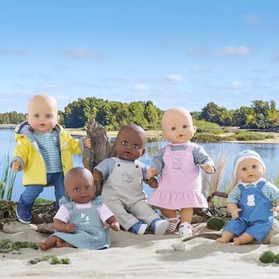 Corolle mon grand poupon tuinbroek ecru en t-shirt, 36cm