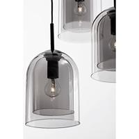 Lyora HanglampVelor 3-lichts zwart rond - 9236710 - thumbnail