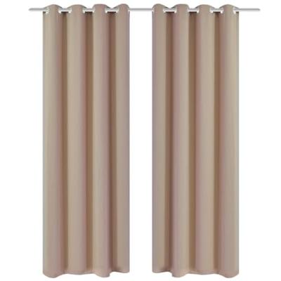 VidaXL Gordijnen met metalen ringen 135 x 245 cm 2 stuks (creme) VidaXL Gordijnen met metalen ringen 135 x 245 cm 2 stuks (creme)