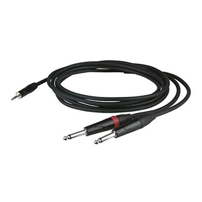 DAP FLX31 aux kabel - stereo mini Jack > 2 mono Jack L/R 6 m met verzonken jack