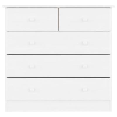 Ladekast ALTA 77x35x73 cm massief grenenhout wit