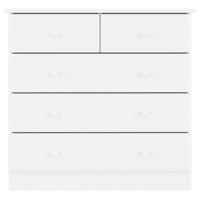 Ladekast ALTA 77x35x73 cm massief grenenhout wit - thumbnail