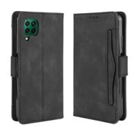Voor Huawei nova 7i/P40 lite/Nova 6SE Wallet Style Skin Feel Calf Pattern Lederen Case met aparte kaart slot (Zwart) - thumbnail