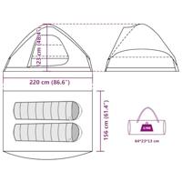 Koepeltent 2-persoons waterdicht olijfgroen - thumbnail