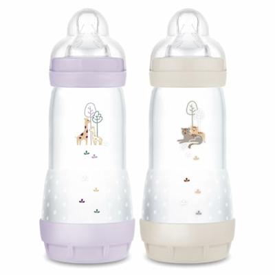 Set van 2 Babyflessen - MAM - Easy Start - Antikoliek - 320 ml - Flow 3 speen - Lila + Zand