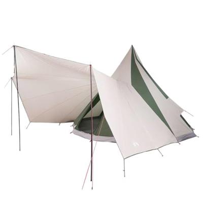 Familie Tipi Tent met dak Groen en beige 510 x 690 x 330 cm